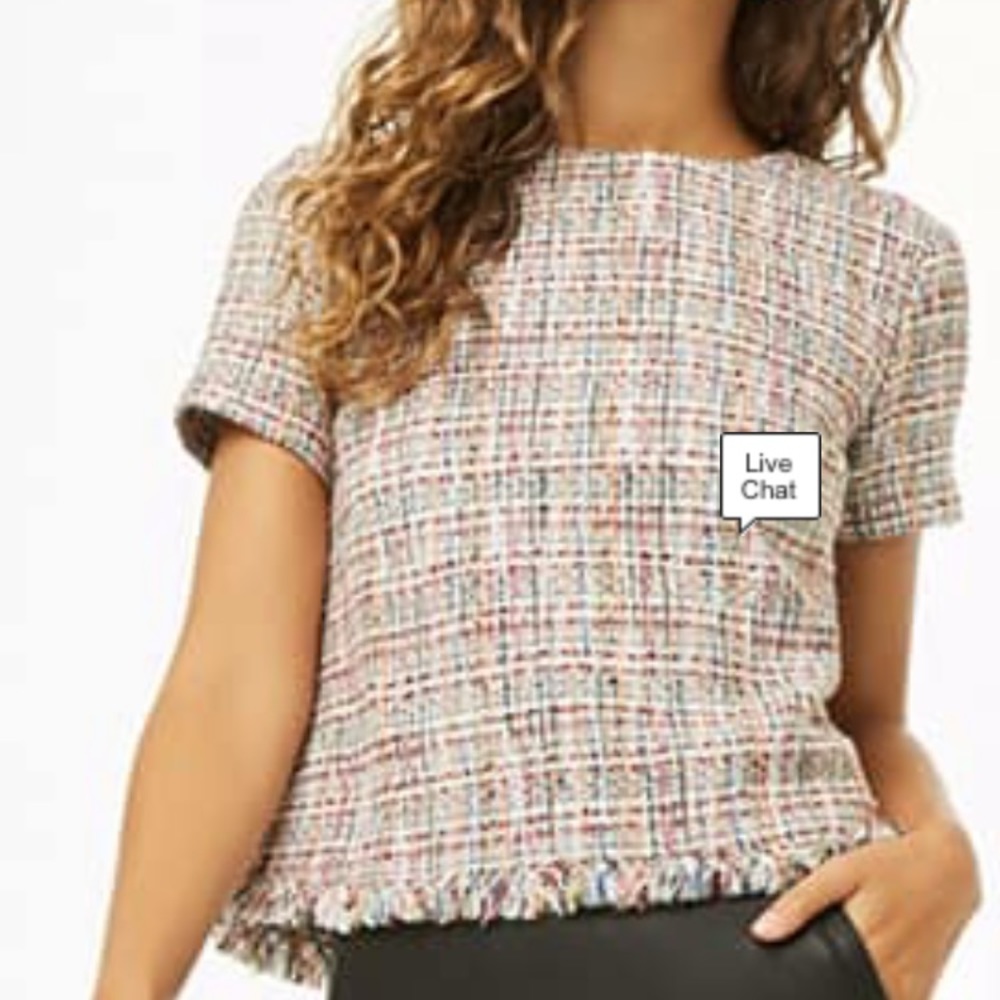 Tweed business casual top